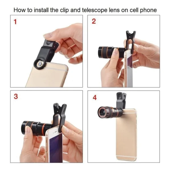 HD 8X Clip Telescope Camera Lens - Image 5